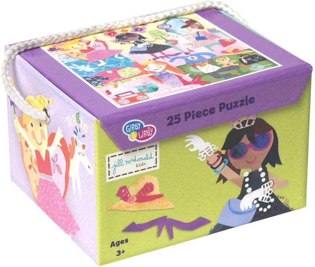 C.R. Gibson 'Animal Train' 21 Piece Jumbo Jigsaw Puzzle Game for Kids, 25pc