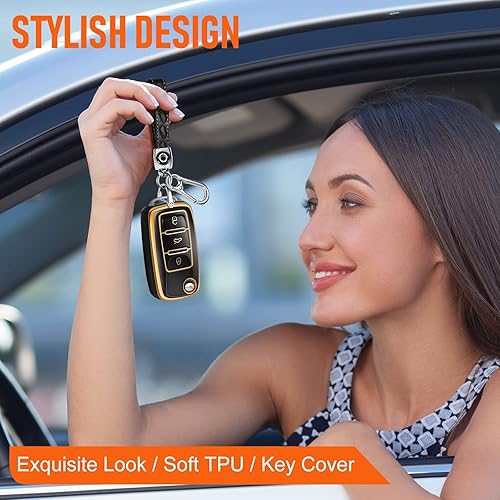 Miniatura 8 de Toykee Funda para llavero Volkswagen, accesorios para VW Golf Jetta Polo Bora Tiguan Touran Passat Yeti Superb MK1 2 3 4 5 6 Rapid Seat Ibiza