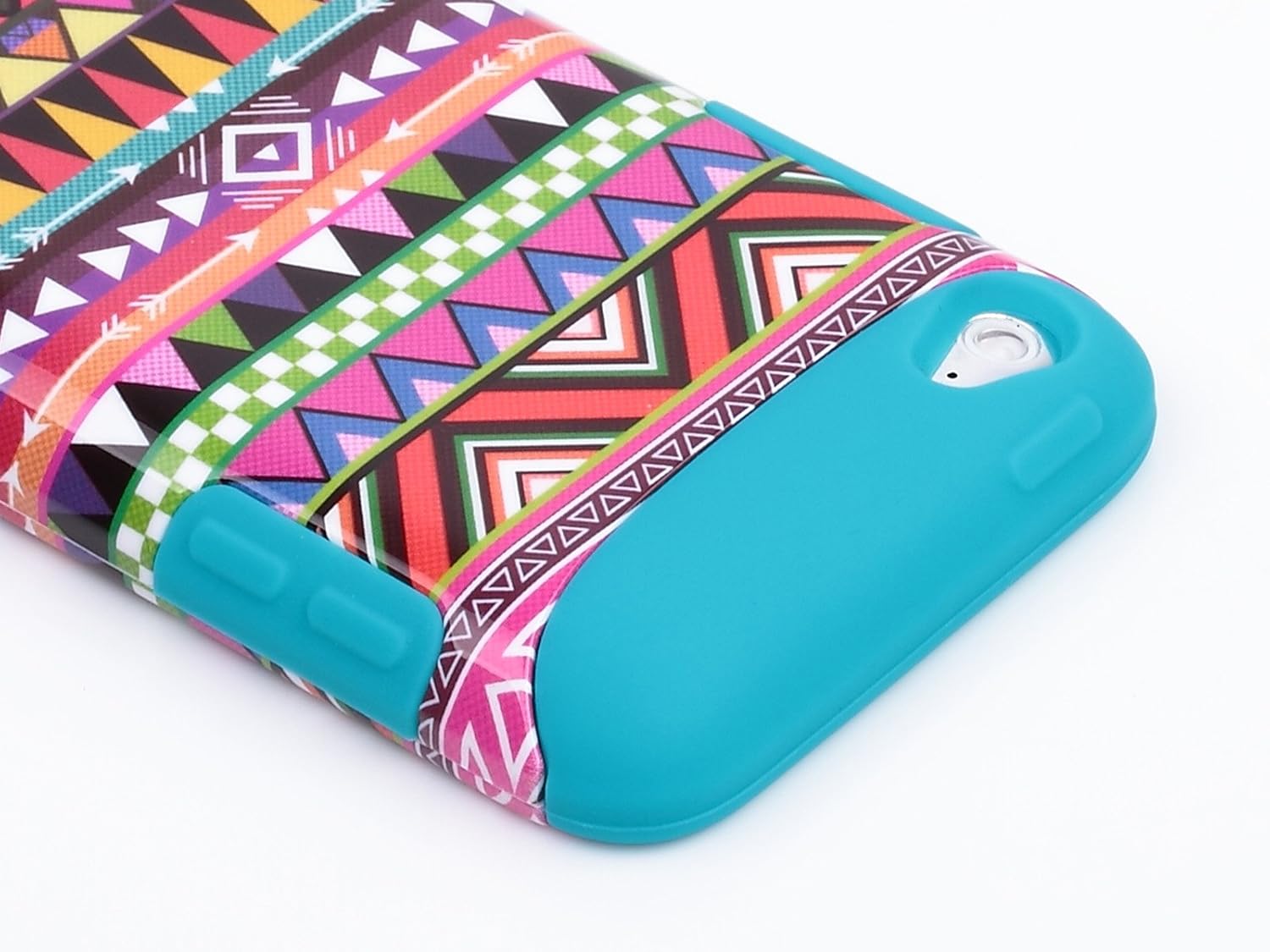 Pandamimi ULAK 3-Piece Hybrid High Impact Case Tribal pattern Blue Silicone For Apple iPod Touch Generation 4 with Free Stylus