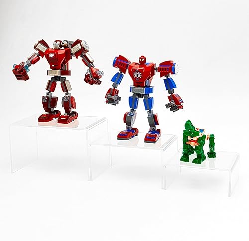 Miniatura 3 de 2 juegos de elevadores de exhibición de acrílico (4, 5, 6 pulgadas), soporte para productos (4 x 5 x 6 pulgadas) elevadores transparentes)