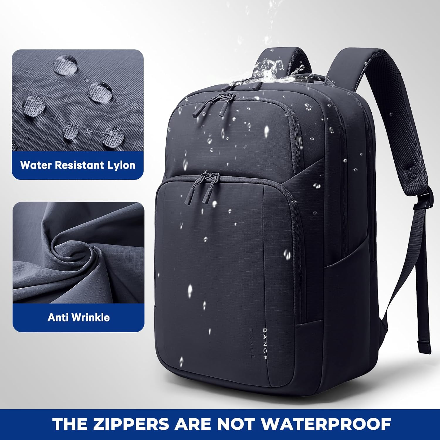 BANGE Laptop Backpack Fits for 15.6 Inches, Commute Backpacks for Daily Working,Business, Travel, Waterproof Work Bag for Men and Women - Image 5