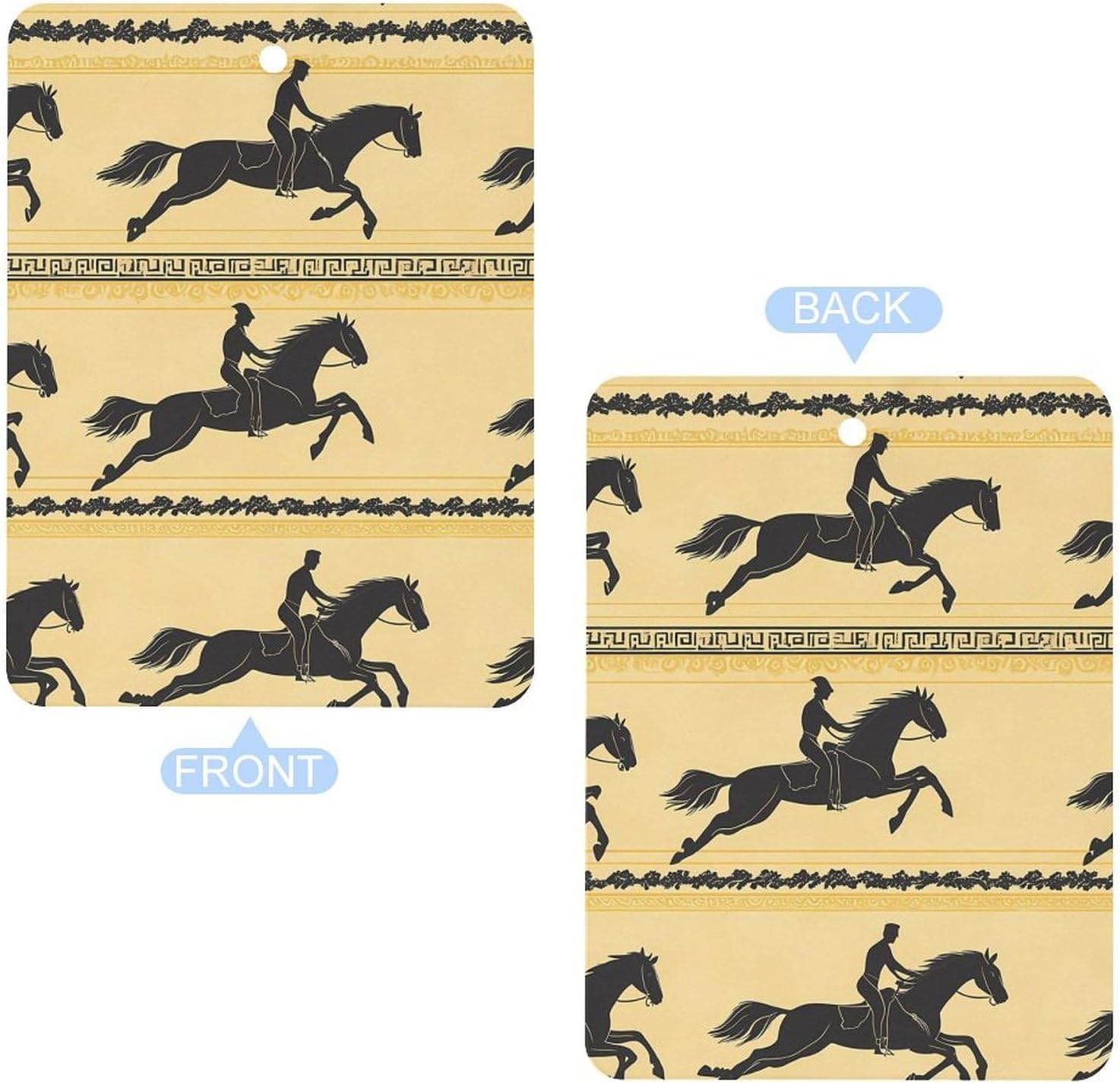 Horses Galloping Traditional Pattern Car Air Freshener Hanging Car Scent Cards Decor Interior Accessories