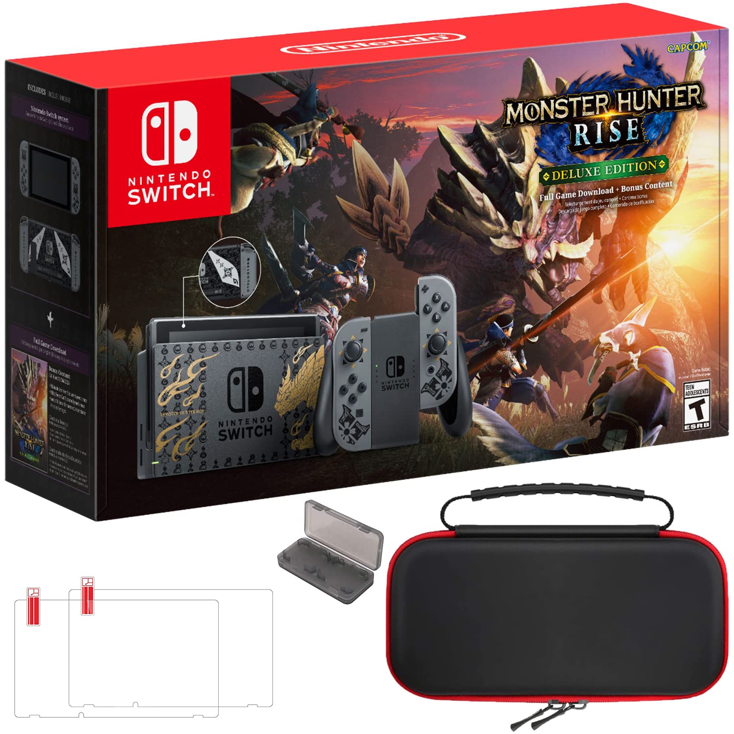 Nintendo Switch Monster Hunter Rise Deluxe Edition System com Joy