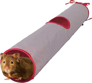 Hagen Living World Pet Tunnel, Grey/Red