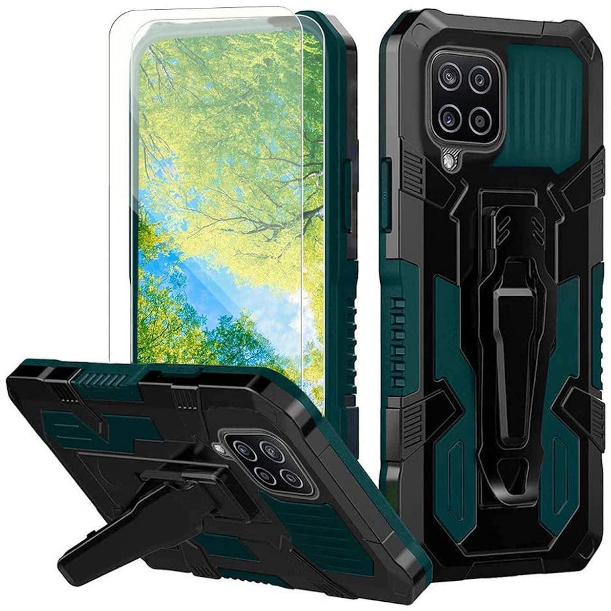 BOUNCEBACK Rubber Stand Back Cover Case for Samsung Galaxy A22 4G |Without Screen Protector| - Green (B09QXQW5VT) Amazon Price History, Amazon Price Tracker