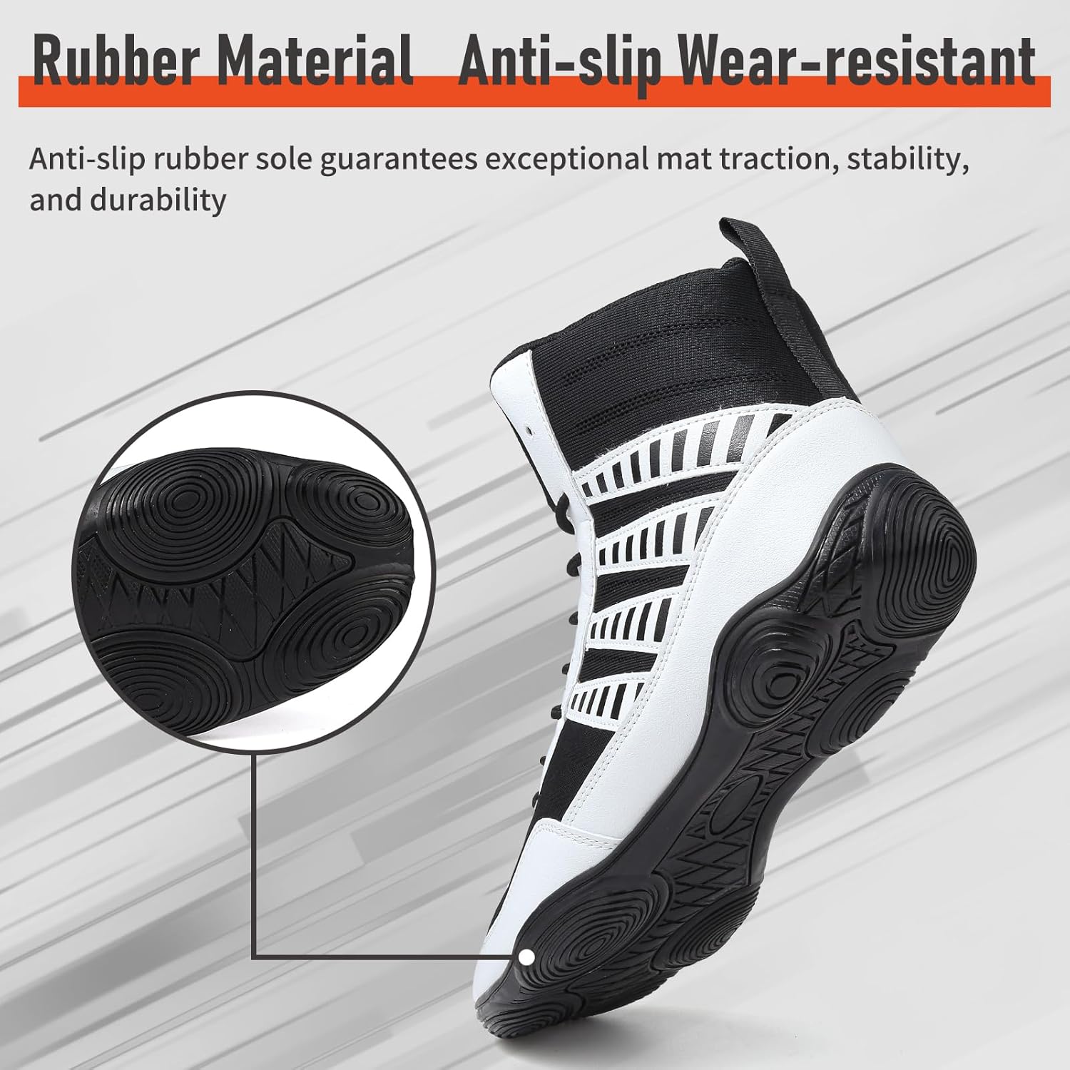 Wrestling Shoes Boxing Shoes for Men Pro Wrestling Boots High Top Fitness Weightlifting Powerlifting Shoes - Image 6