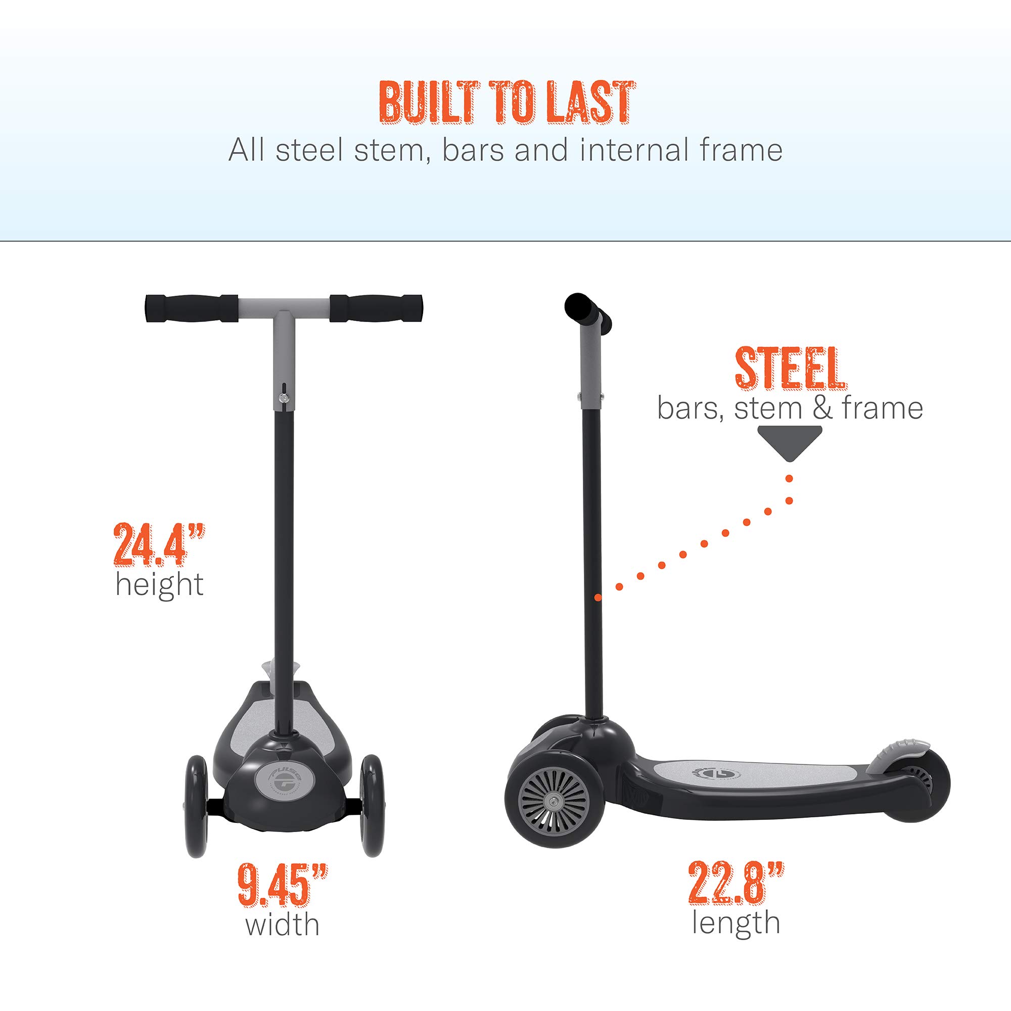 Chillafish Scotti 3-Wheel Lean-to-Steer Scooter With Twintip Antislip Deck And Integrated Brake, Adjustable Height Handlebars, Comfy Handgrips, For | Compra Online En Yaxa
