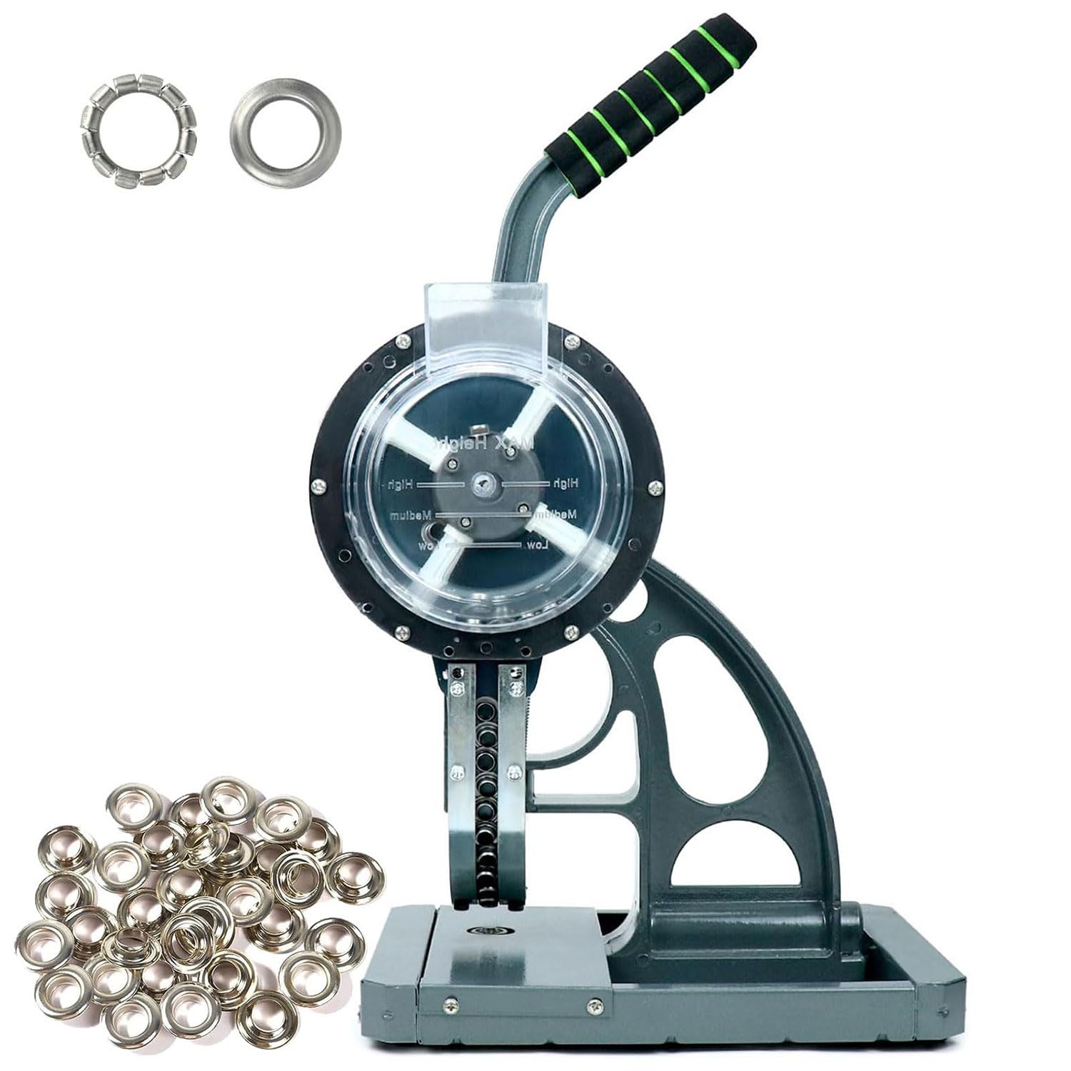 Machine à œillets Semi-Automatique à Pression Manuelle, Outil d'alimentation d'œillets de perforateur Commercial avec œillets de 3/8"(10 mm), Pince perforatrice portative pour bannière, 5.5mm