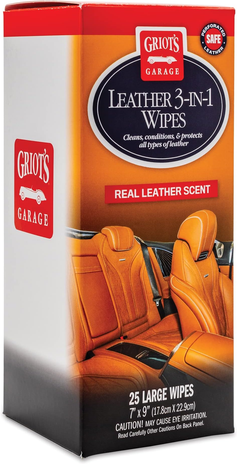Griot's Garage 10942 Leather 3-in-1 Wipes