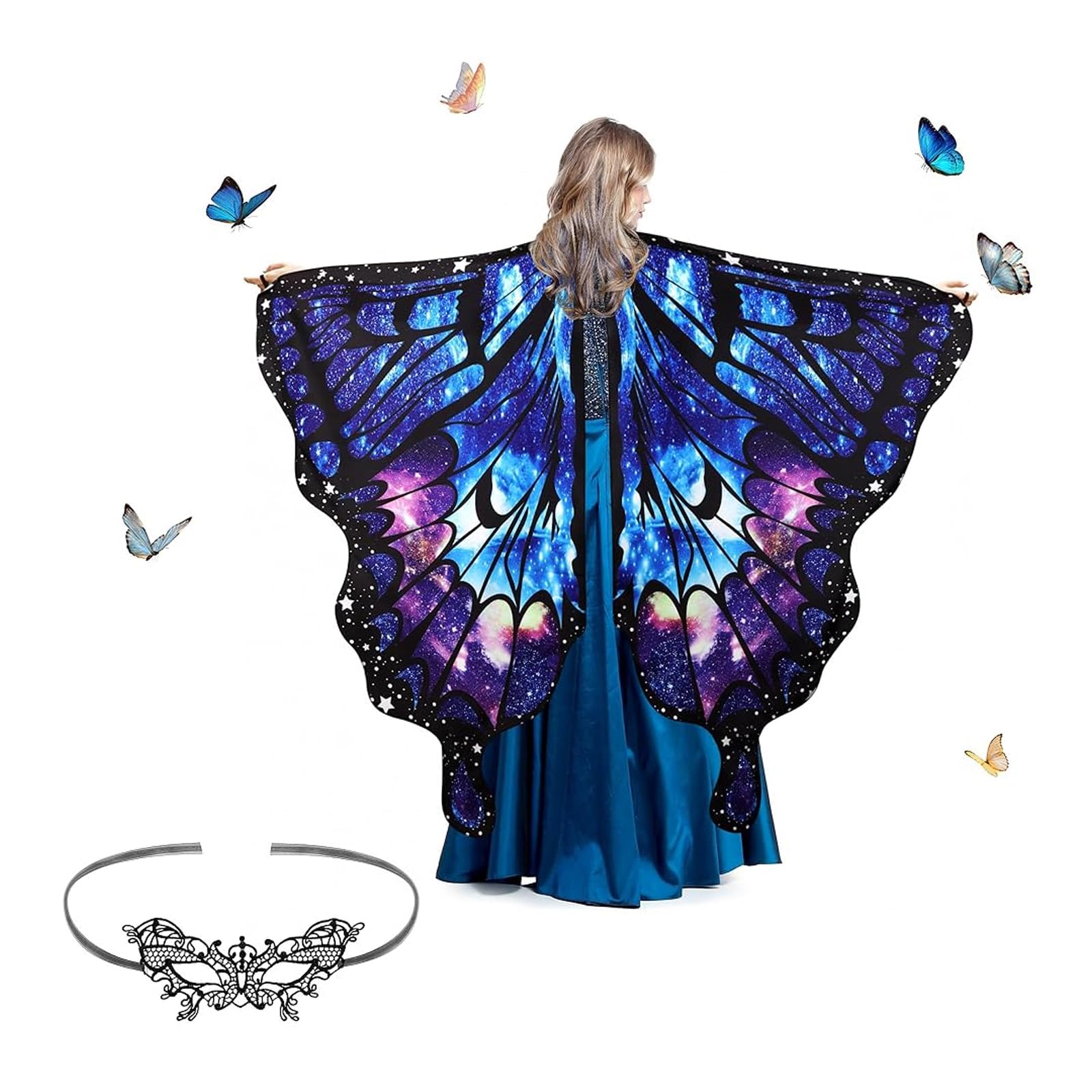 Wsetyy Butterfly Wings Adult, Women Butterfly Halloween Costume