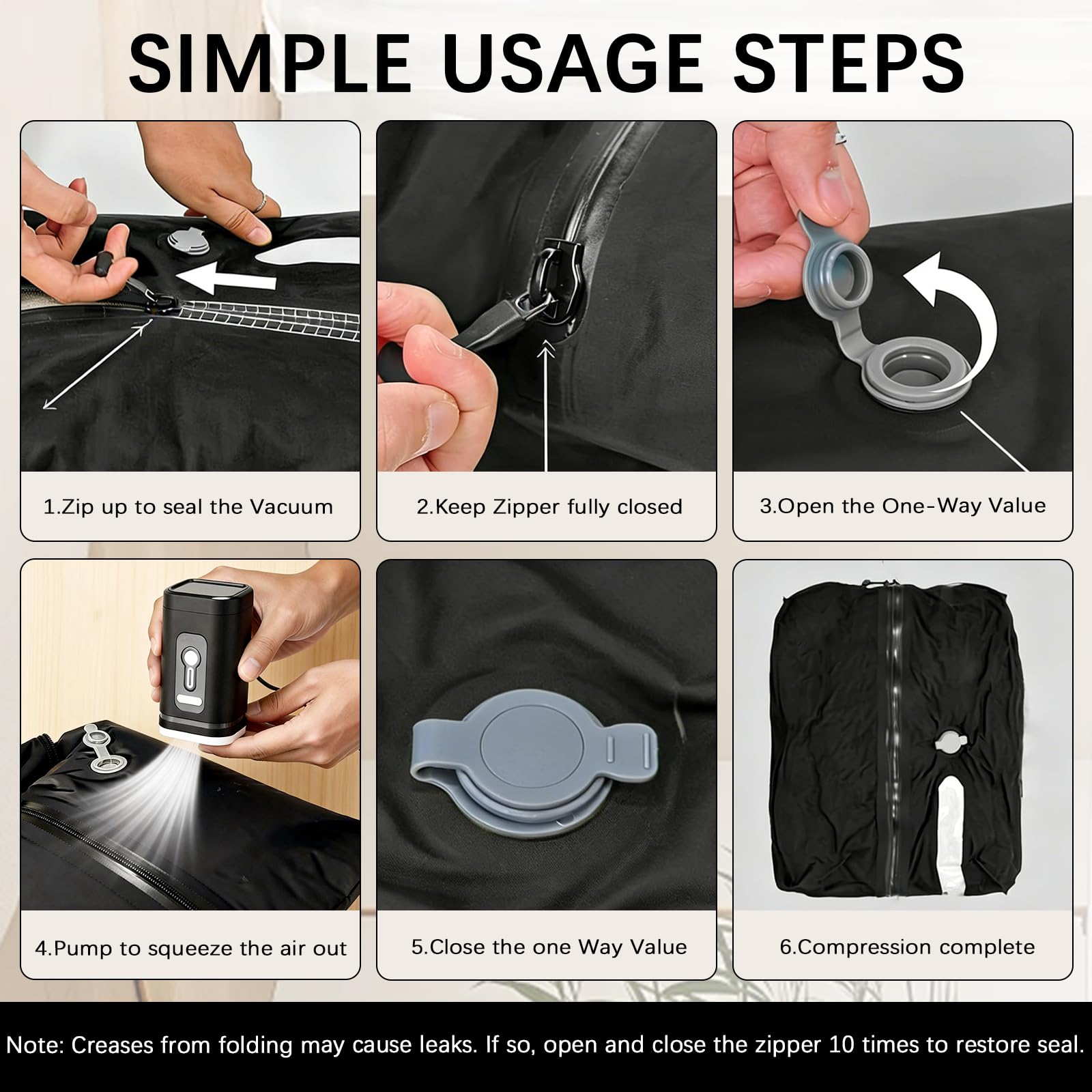 Vakuumbeutel TPU, Kompressionsbeutel mit Ventil für Pumpe oder manuelles, aus 70D Nylon, wasserdicht für Kleidung im Koffer, Rucksack, Handgepäck (3 Pack mit 2400mah Akku Pump)