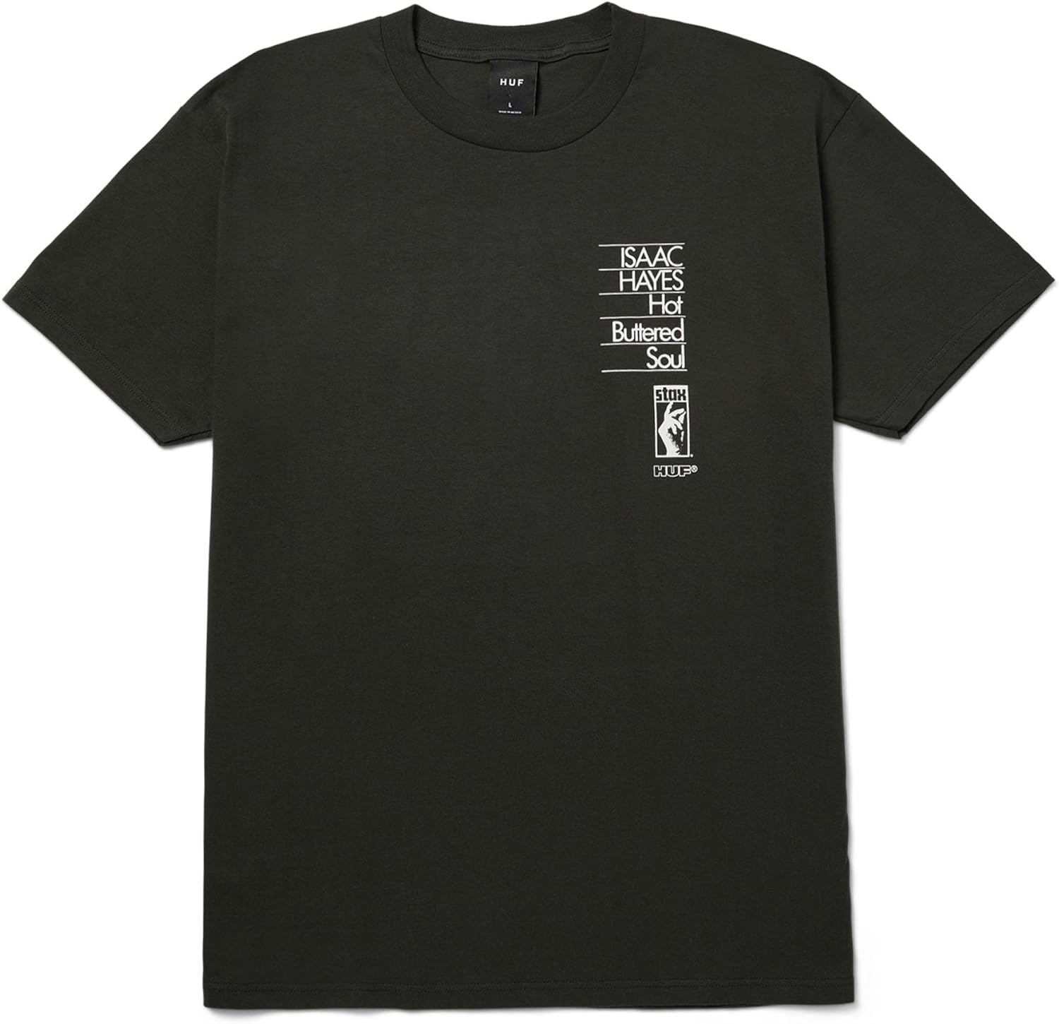 HUF Isaac Hayes Hot Buttered Short Sleeve Heavyweight Tee | Mens T-Shirt, Streetwear, Oversized, Graphic Tee