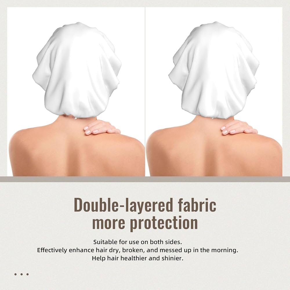 Amazon.com : Xiso Ver White Satin Silk Bonnet Adjustable