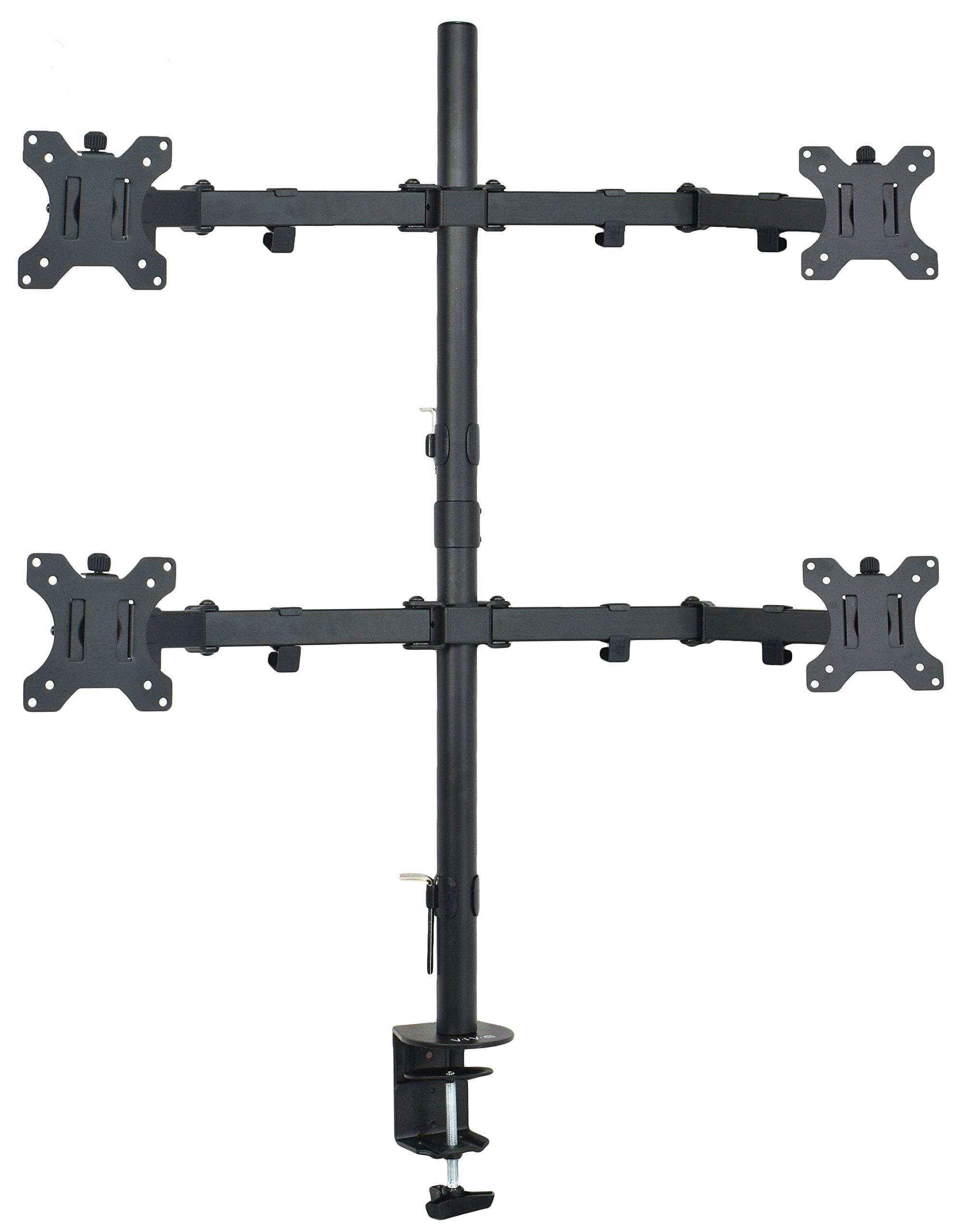 Amazon.com: VIVO Quad 13 to 30 inch LCD Monitor Desk Mount, Fully  Adjustable Stand with Tilt and Swivel, Holds 4 Screens with Max VESA  100x100, STAND-V004 : Electronics