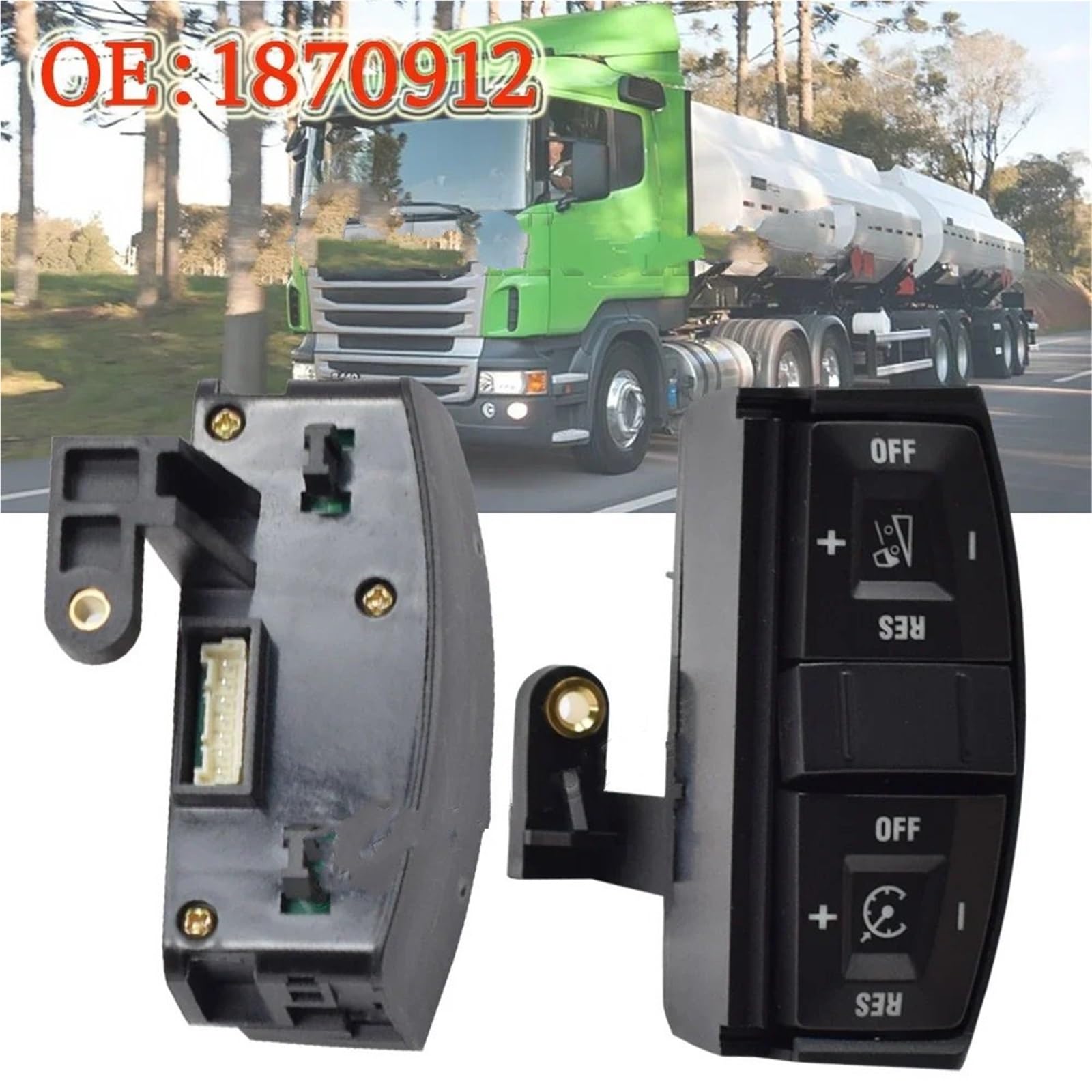 Wielofunkcyjny przełącznik kierownicy 1870912 Pasuje do modułu przełącznika sterowania kierownicą samochodu Scania serii R, przycisk, części samochodowe, akcesoria Kierownica pokrętło