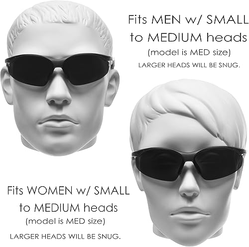 Miniatura 3 de proSPORT Gafas de seguridad para lector de lentes completas, transparentes o ahumadas, curva envolvente, no bifocales