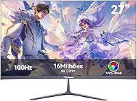 Monitor 27 Polegadas 100Hz com Painel VA - Experiência Visual Imersiva para PC, Contraste 3000:1, Cores 120% sRGB, Tela Anti-Reflexo, Compatibilidade VESA, Ideal para Trabalho e Entretenimento