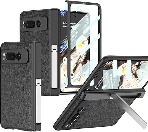 Miniatura 1 de Miimall Funda compatible con Google Pixel Fold protector de pantalla Soporte duradero Protección magnética de bisagra Funda de piel sintética a