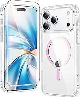 Vista 429 de FNTCASE Funda para iPhone 15 Plus: Fundas magnéticas transparentes para teléfono con protector de pantalla compatible con Magsafe Slim Anti