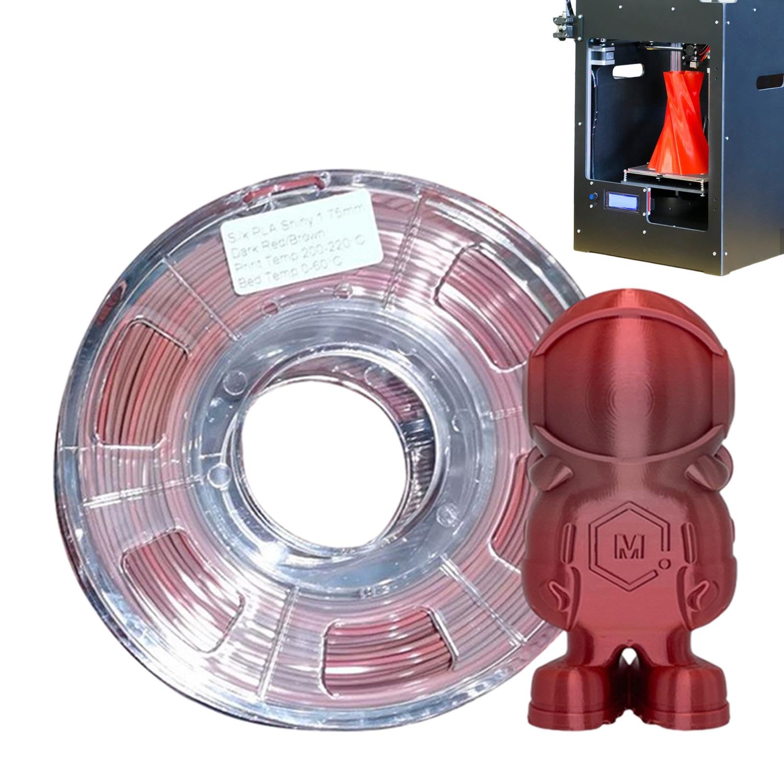 Filament do drukarki, filament do drukowania | Wielobarwny filament | szybkiej zmiany koloru, filament szpulowy, dwukolorowy filament drukarski, materiały eksploatacyjne do drukarek dla l