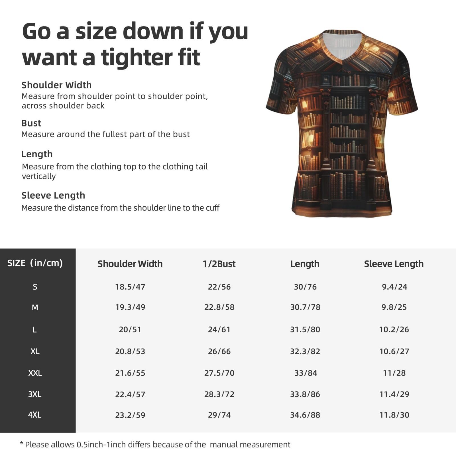 Stylish Athletic Sports Jersey Bookshelf-Library-Book Men's Rugby Jersey Large Black