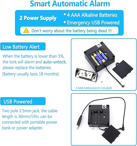 Miniatura 4 de CODACE Cerradura de gabinete RFID, cerraduras electrónicas NFC inteligentes para armario de madera, armario, despensa, paquete de 2