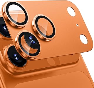 WSKEN Matte Camera Protection for 17 Pro Max - Full Coverage Metal Plate 9H Hardness Scratch-Resistant Bubble-Free Clear Camera Tempered Glass Screen Protector Film, Mobile Phone Case Friendly