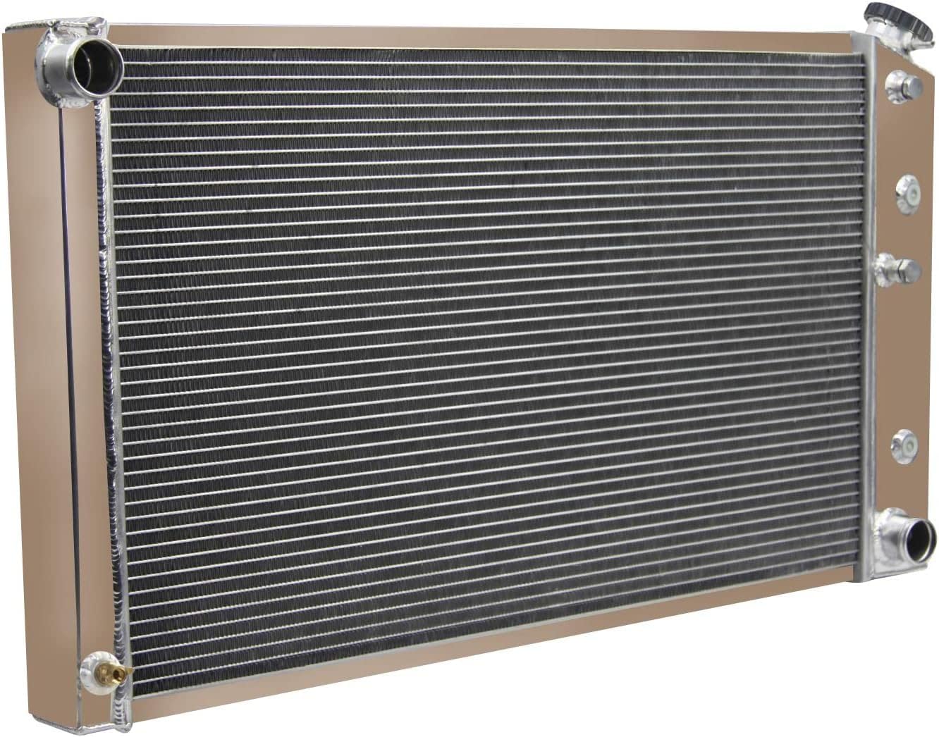 ALLOYWORKS Radiator Compatible with 1968-1990 Chevy C/G/K/P Series 1980 1978 El Camino 1972-1980 GMC 1500 2500 3500 Suburban Chevrolet Blazer Radiators(3 Row, 28" Wide Core, Full Aluminum, AT/MT)