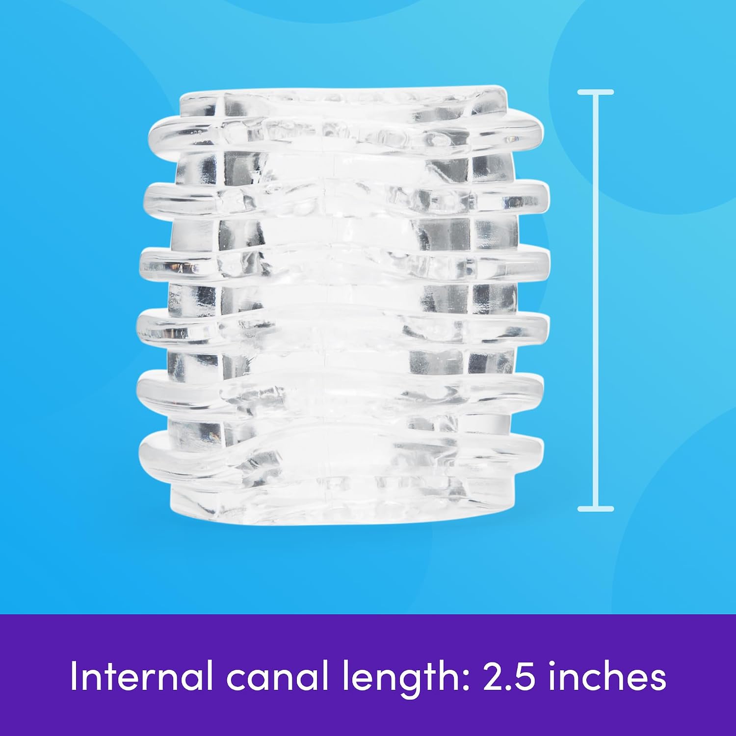 Lovehoney Double Textured Male Stroker Masturbator Adult Toy, Clear