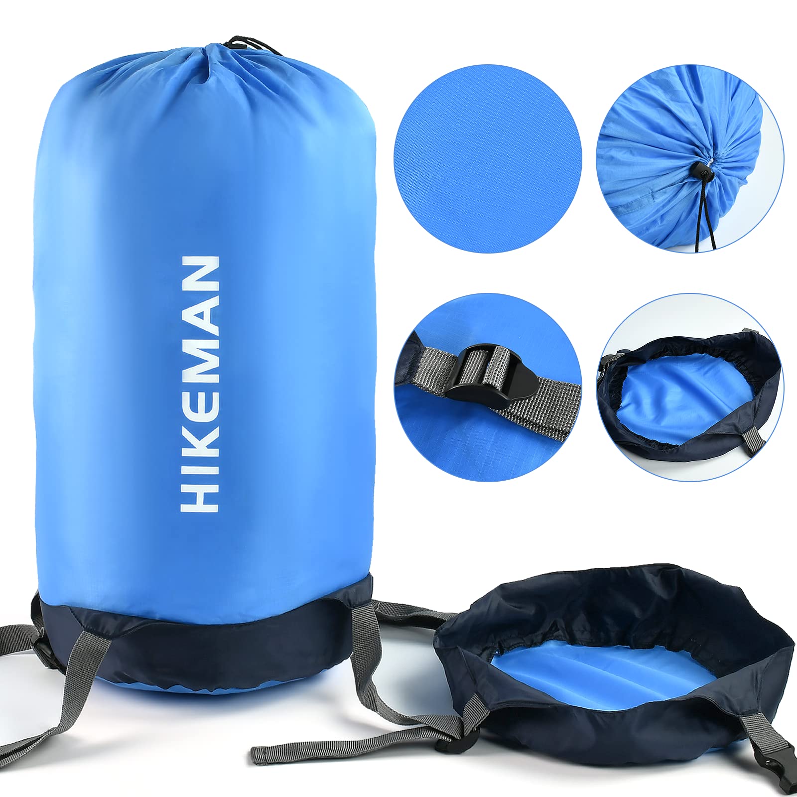 3 Sacchi A Compressione In Nylon - Leggeri, Con Rete, Per Zaino, Viaggio E Campeggio (S, M, L) - Foto 14