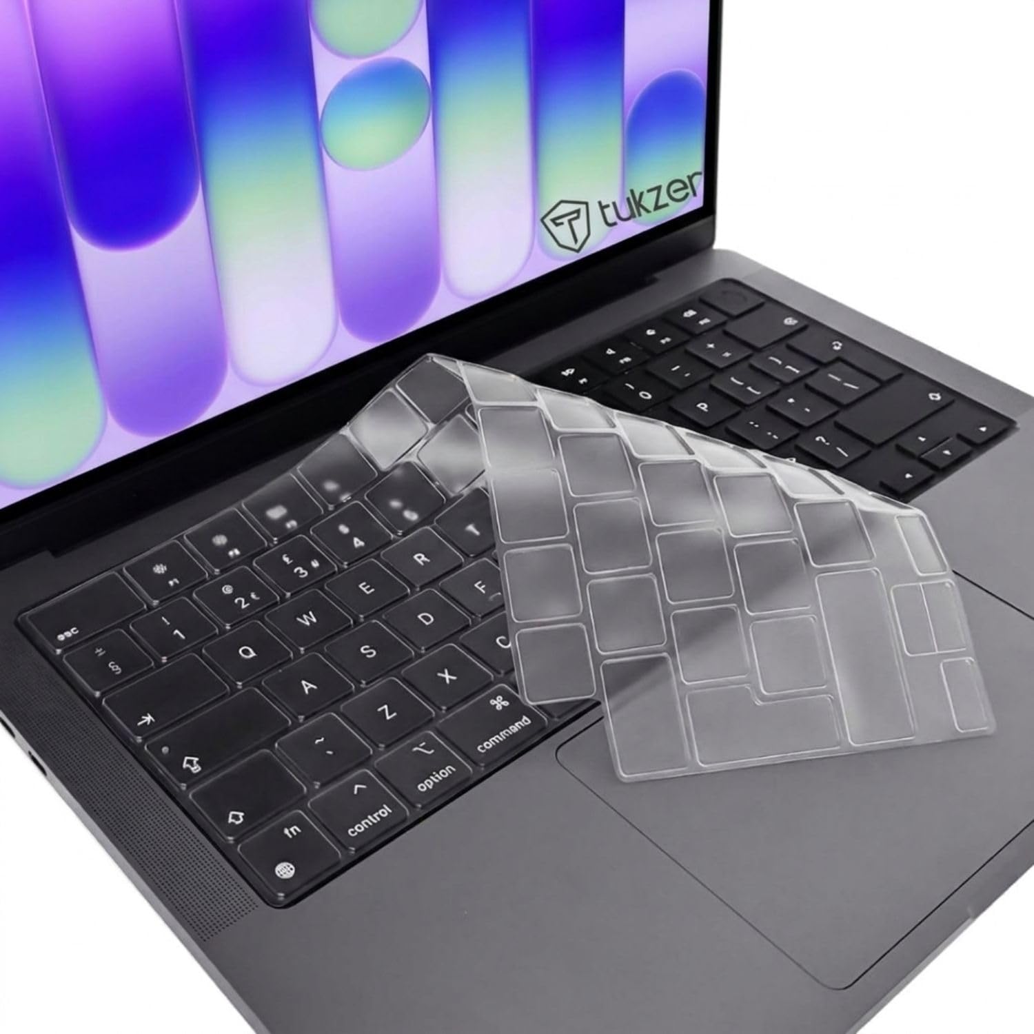 Tukzer Premium Keyboard Cover Compatible for 2026 MacBook Neo 13, 2026 2025-2021 M5-M2 MacBook Air 13/15,M5-M1 Pro/Max MacBook Pro 14/16, Laptop Accessories Ultra Thin Protector Skin - TPU Clear-picture-21