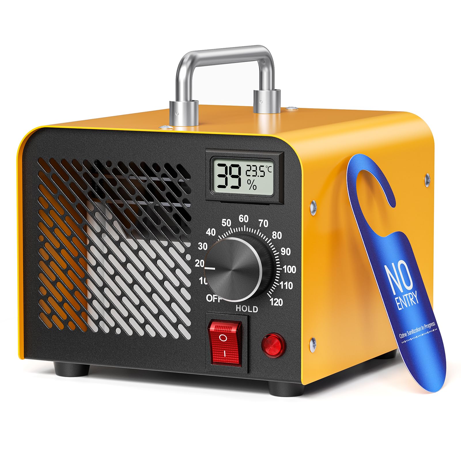 Generatore di ozono 60000 mg/h, purificatore d'aria con ozono per 320 m², con timer da 120 minuti e termoigrometro, ideale per eliminare odori come fumo, animali domestici, cucina (versione base)