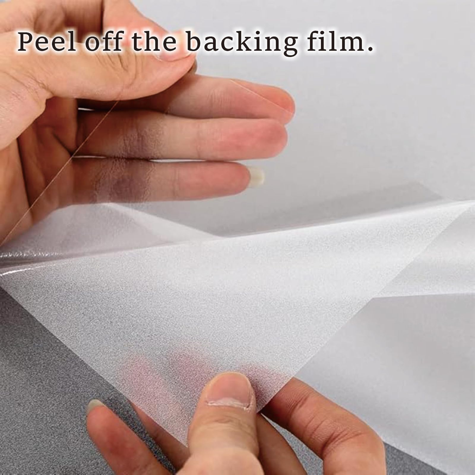 Pellicola Privacy 75 x 340 cm Opaca e Statica Adesiva Senza Ritagliabile Anti Uv, Protezione Della Privacy, Anti UV Antisguardo Vetri Finestre per Casa, bianco opaco