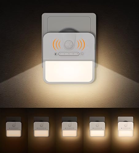 Miniatura 1 de Luz nocturna con sensor de movimiento, 3 modos de iluminación Luz nocturna regulable con enchufe, luz nocturna LED de ahorro de energía para