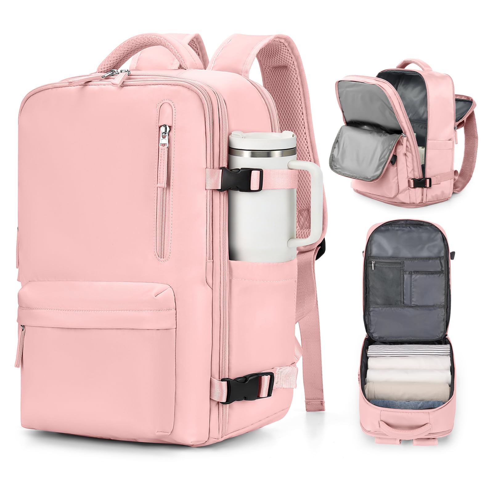VGCUB Carry on Travel Backpack for Women Men Large Laptop Gym Work Frontier Airlines Personal Item Bag Business Airport Lightweight Backpack Flight Approved Mochilas de Viaje Black — view 47