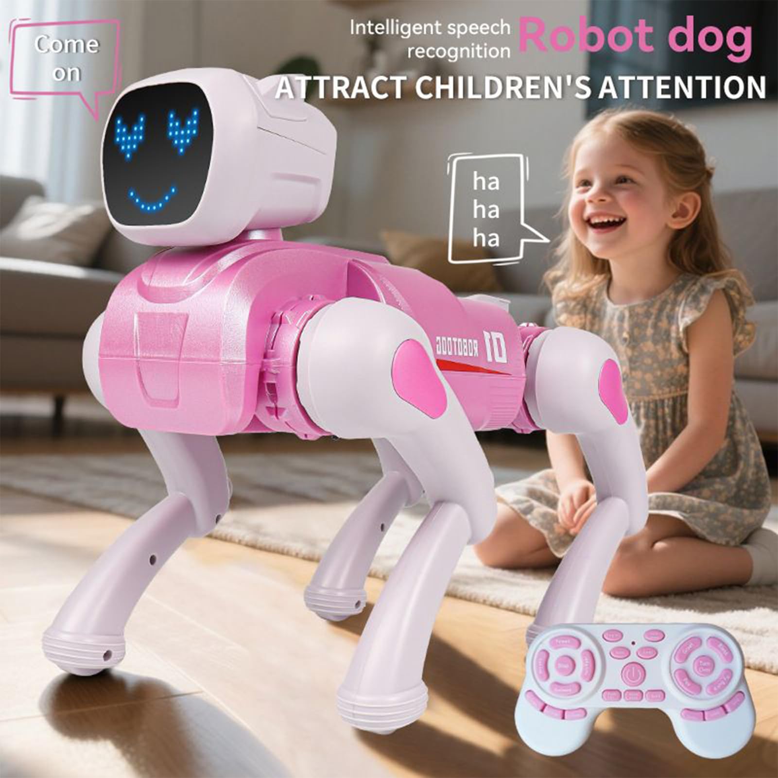 Cucciolo Robot Giocattoli Educativi Realistici con Voce Interattiva | Cane Robot Giocattolo Programmabile Bambini Ragazzi Casa Viaggio Giochi Giardino Interno Prescolare Compleanno Natale