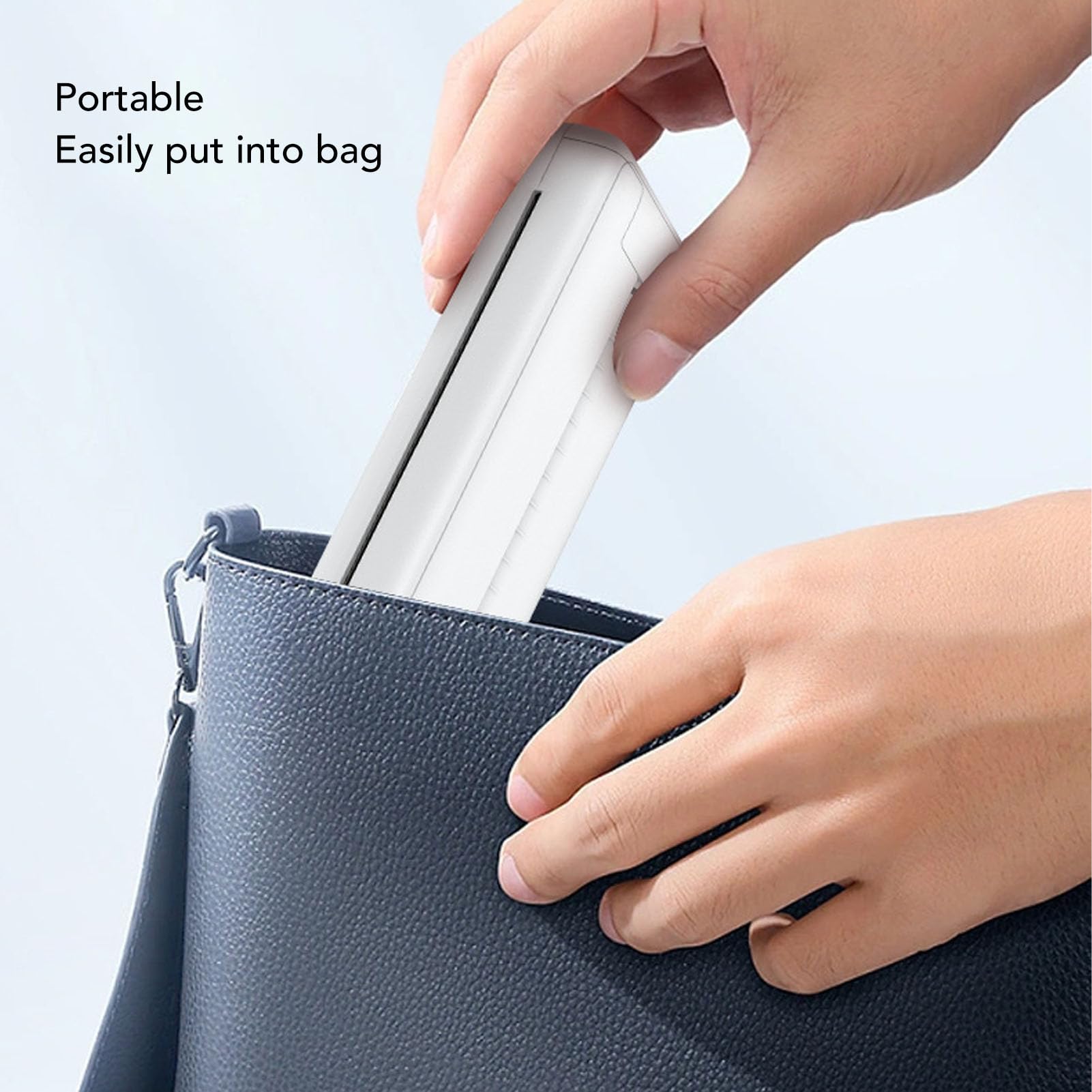 KKPLZZ Stampante portatile senza fili, lunga durata della batteria, 200 DPI Mini Bluetooth stampante A4 senza inchiostro con controllo APP, Android IOS