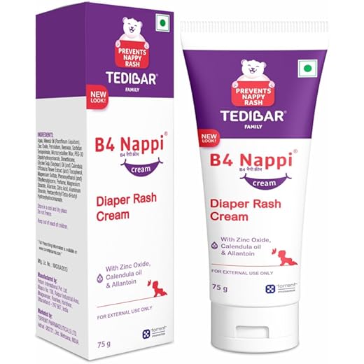 B4 Nappi Cream Diaper Rash Prevention 75gm