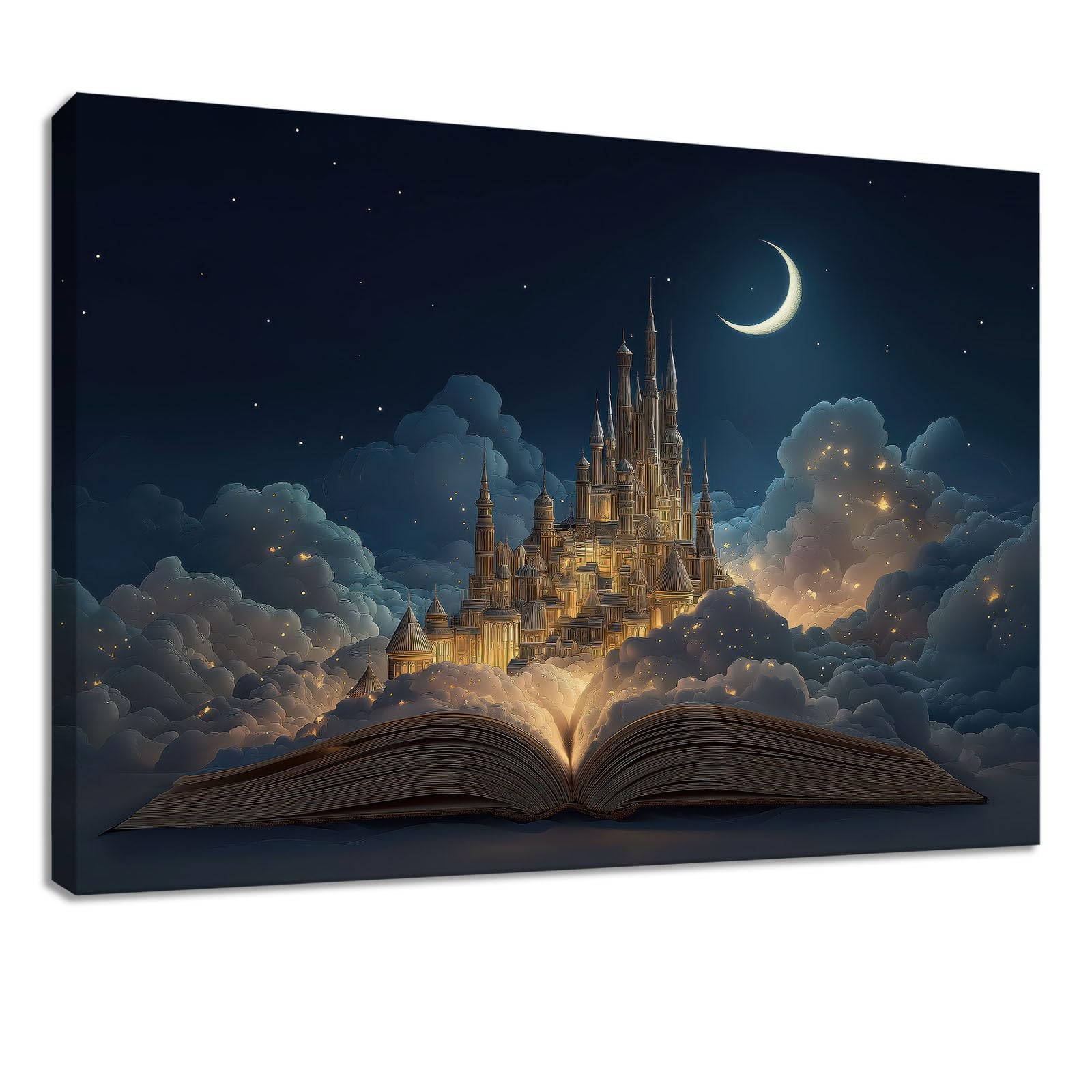 Fantasy - Lienzo decorativo para pared, 160 x 80 cm, color negro