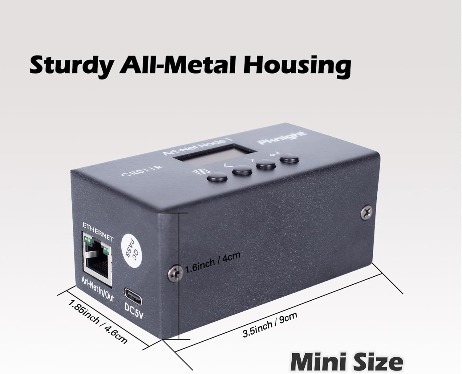 Pknight ArtNet DMX Ethernet Lighting Controller Interface, 3-Pin XLR, 1-Universe Bi-directional Art-Net to DMX512 Node (No RDM)