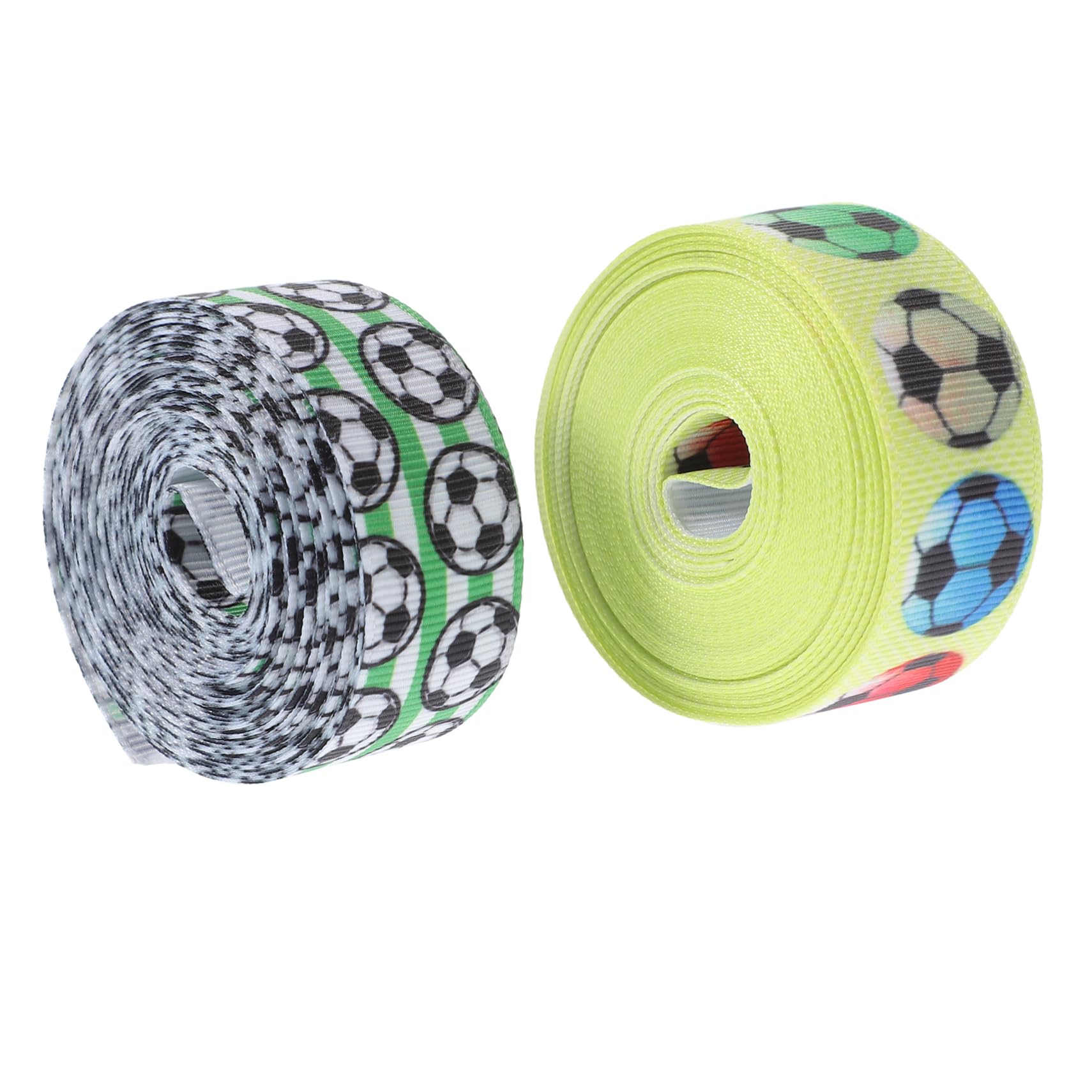 Gadpiparty 5 set Nastro Decorativo Da Calcio Nastro Verde Spesso Per Matrimonio Turchese Blu Con Filo Da Calcio Bianco In Raso Nastri Colorati 2 * 5
