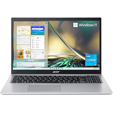 Acer Aspire 5 A515-56-347N Slim Laptop - 15.6" Full HD IPS Display - 11th Gen Intel i3-1115G4 Dual Core Processor - 8GB DDR4 - 128GB NVMe SSD - WiFi 6 - Amazon Alexa - Windows 11 Home in S Mode,Silver