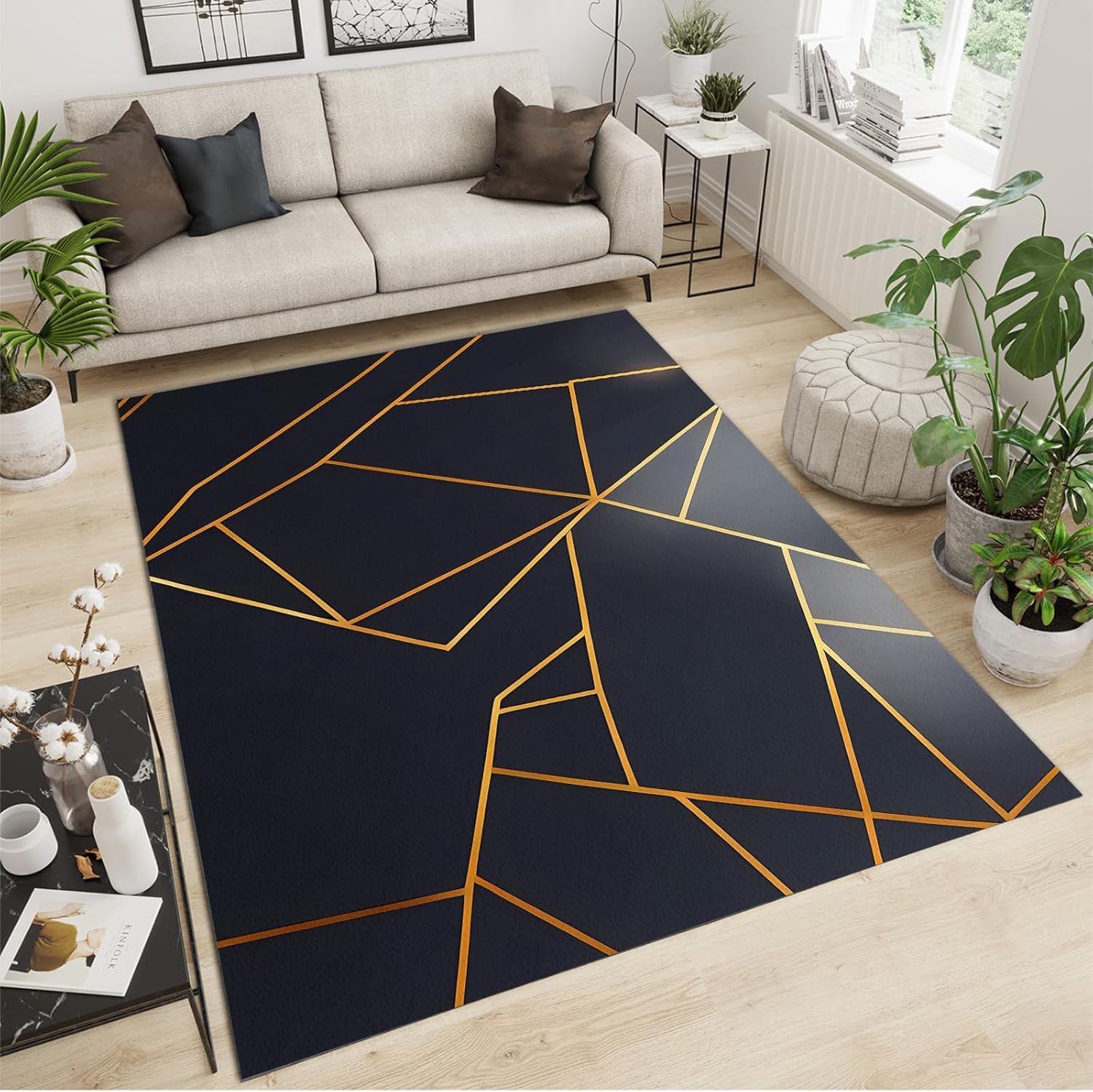 Strisce Di Trama Astratta Tappeto Per Sala Giochi Con Stampa 3D 100 X 200 Cm - Moquette Antiscivolo Per Porta Interna - Morbido Al Tatto - Fibra Di Poliestere - Facile Da Pulire - Adatto -84596801888