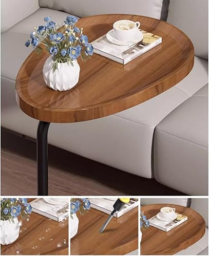 Miniatura 3 de Mesa auxiliar en forma de C para sofá, mesas auxiliares C para sala de estar, mesa moderna en C, adecuada para sala de estar y dormitorio