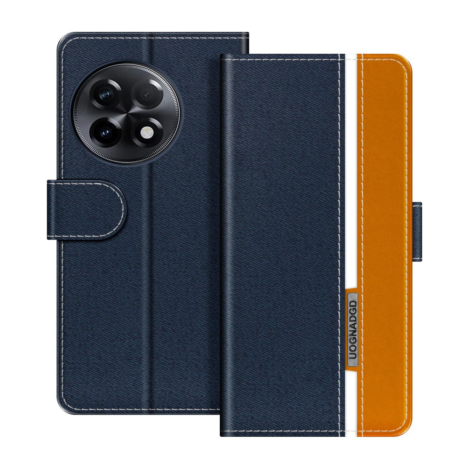 Leather Phone Case Compatible with Oneplus 11R 5G Solar Red Flip Wallet Cover with Magnetic Closure, Kickstand & Card Holders, Shockproof Protection (Blue)