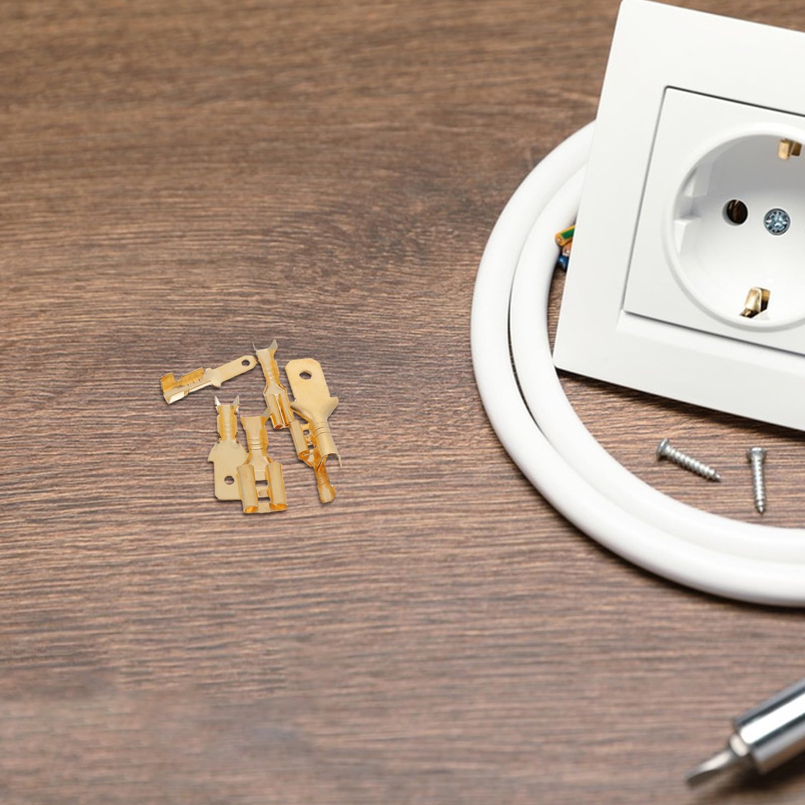 Alipis 900 pezzi connettori a forcella maschio femmina per cavi elettrici - Connettori a morsetto a crimpare per cavi elettrici a giunzione rapida con kit di manicotti isolanti per cablaggio elettrico