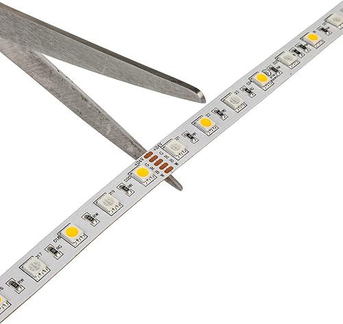 Miniatura 6 de Tira de luz LED súper brillante de 16.4 ft RGB +W, cinta LED que cambia de color, 24 V, IP20, blanco cálido 3000 K, 196.9 pulgadas (16.40 pies)
