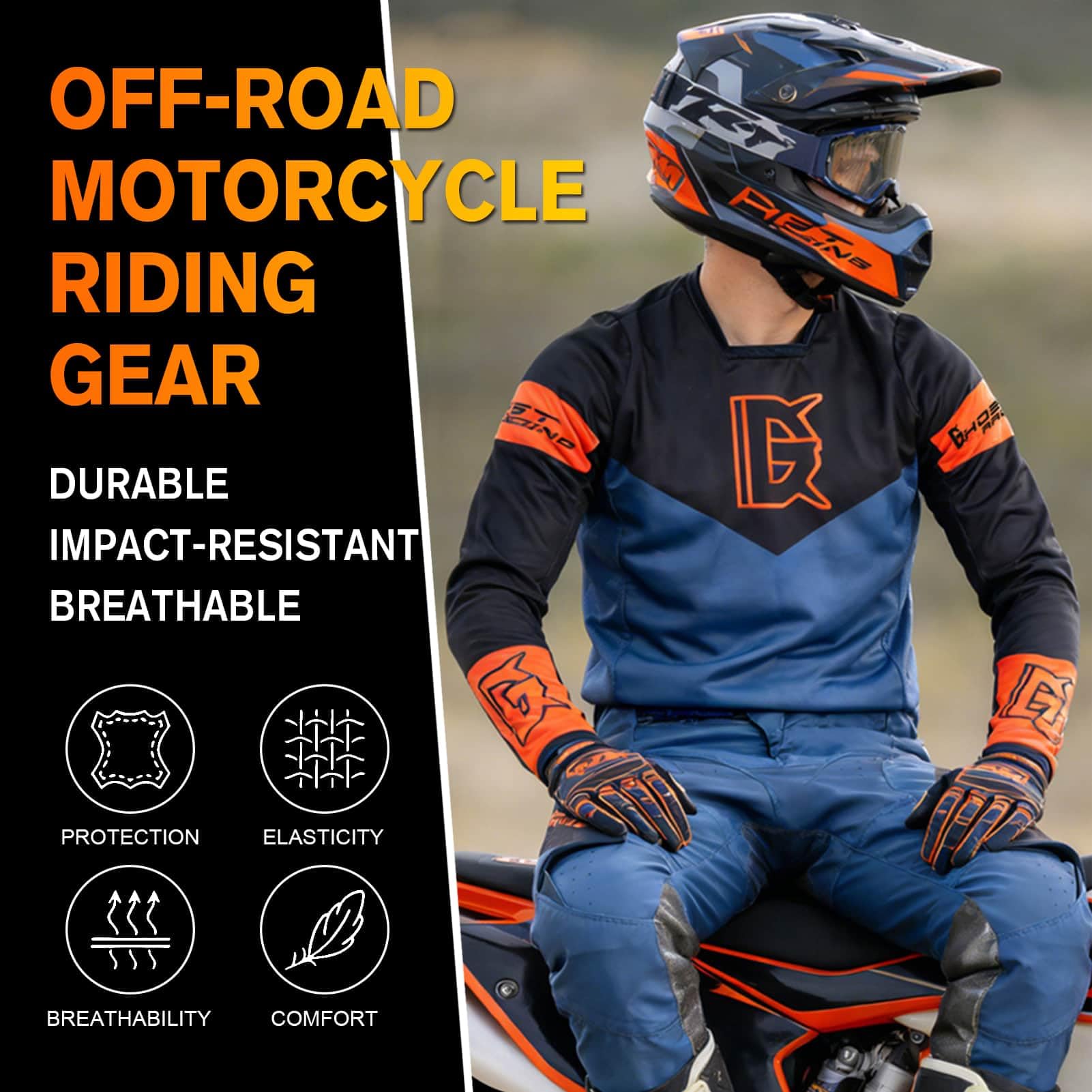 Maillot MTB Pantalones de Camiseta de Motocross Traje Hombres Bicicleta Sucia Juego de Engranajes MX Mujeres Fuera del Camino Montando Adulta Ropa de Carrera