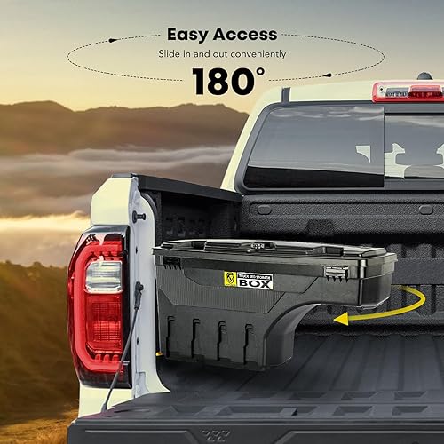 Miniatura 4 de YHTAUTO Juego de 2 cajas de herramientas de almacenamiento de caja de camión con cerradura de repuesto para Ford Ranger 2019 2020 2021 lado del