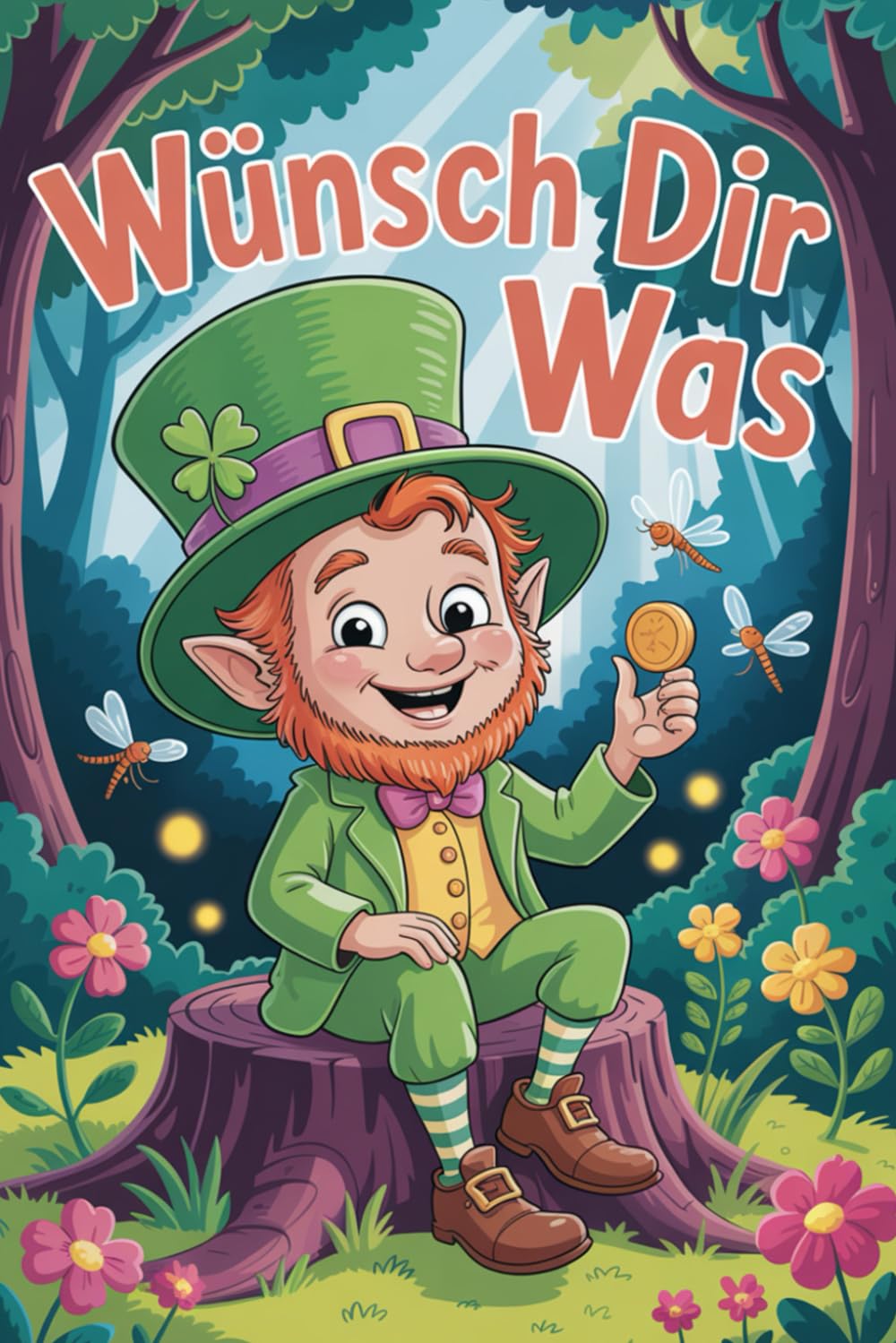 Wünsch dir was – Leprechaun Malbuch für Kinder & Senioren | 92 süße Kobolde zum Ausmalen | Entspannendes Fantasie-Ausmalbuch: Irischer Kobold Malspaß ... | Stressabbau, Kreativität & Geschenkidee für